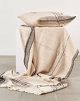 Seytu Off White Striped Gently Textured Handloom Throw