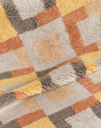 Shale Geometric Pattern Plush New Zealand Merino Hand-Knotted Rug In Warm Hues