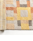 Shale Geometric Pattern Plush New Zealand Merino Hand-Knotted Rug In Warm Hues