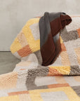 Shale Geometric Pattern Plush New Zealand Merino Hand-Knotted Rug In Warm Hues
