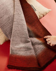Simply Taupe Brown Gray Hand Spun Merino Handloom Throw