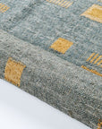 Ash Rug Geometric Pattern Handwoven in Jute