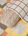 Shale Geometric Pattern Plush New Zealand Merino Hand-Knotted Rug In Warm Hues
