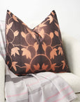 Folio Ebony Handcrafted Shibori Mulberry Silk Pillow Cover
