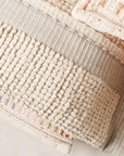 Butterscotch White Handloom Textured Plush Merino Throw showcasing luxurious handwoven textures and unique patterns.