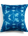 Folio Indigo Handcrafted Shibori Mulberry Silk Pillow Cover