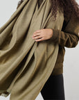 Haze Green Merino Handloom Throw
