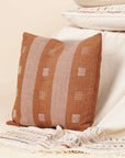 Chokor Nira Brown Organic Cotton Handloom Pillow Cover