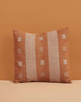 Chokor Nira Brown Organic Cotton Handloom Pillow Cover