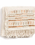Unah Brown Fully Hand Embroidered Throw Handloom Organic Cotton Throw