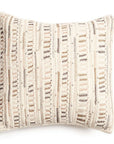 Dahli Brown Embroidered Artisanal Pillow Cover showcasing unique embroidery patterns on a soft fabric.