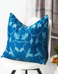 Folio Indigo Handcrafted Shibori Mulberry Silk Pillow Cover