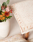 Maze Coral Hand Embroidered Pillow