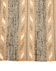 Uneven Arrows Hand Woven Wool Jute Rug In Earthy Hues