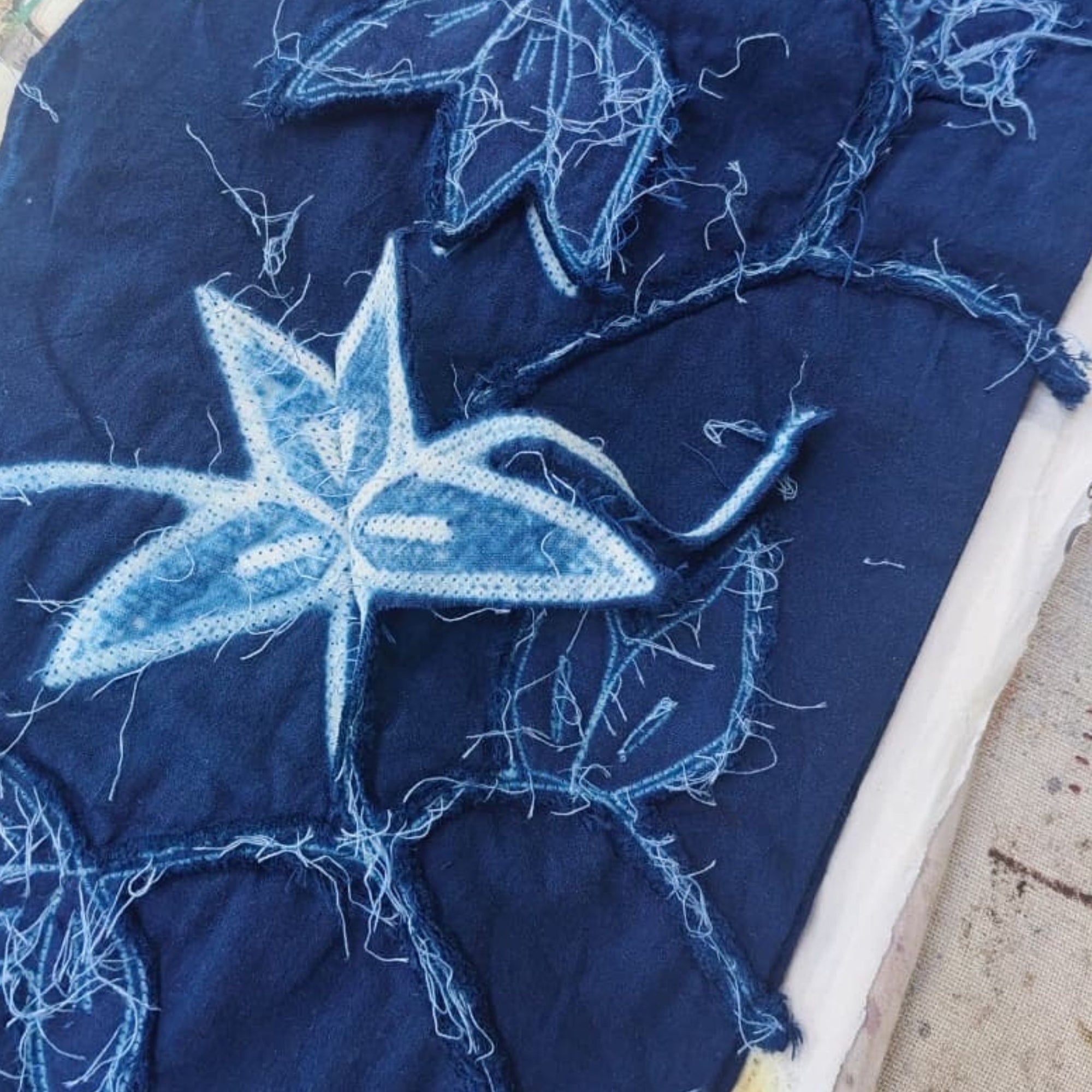 Folio Indigo Handcrafted Shibori Cotton Table Napkins ( set of 4 )