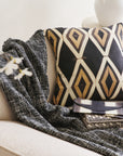 Melo Black Handcrafted Silk Travel Pouch Organizer