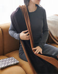 Iris Brown Cashmere Merino Handwoven Scarf