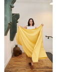 Dandelion Butter Yellow Plush Soft Twill Merino Handwoven Throw