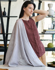 Pebble Light Gray Hand Woven Soft Linen Scarf