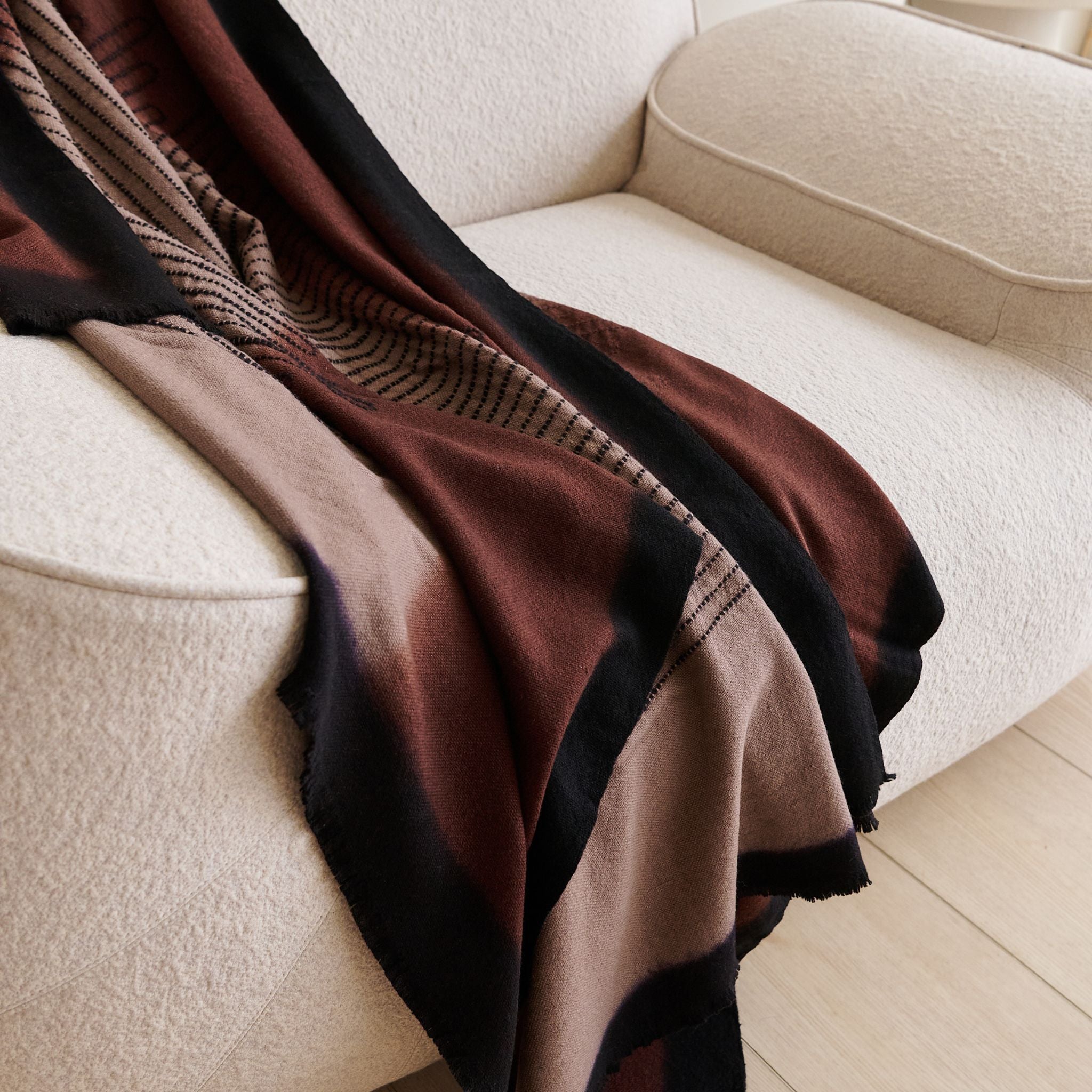 Handwoven Topaz Brown Myrtle Drift Merino Throw – Variously