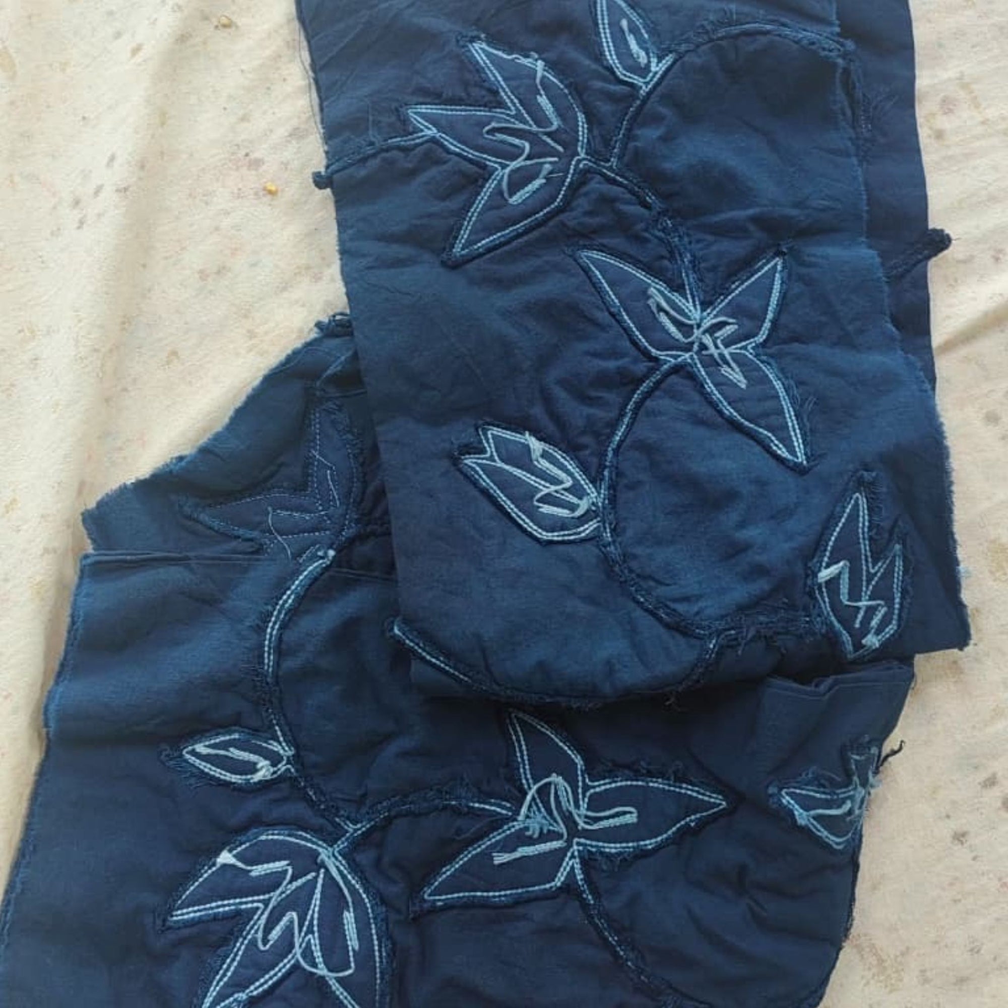 Folio Indigo Handcrafted Shibori Cotton Table Napkins ( set of 4 )