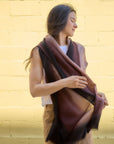 Iris Mink Cashmere Merino Handwoven Scarf