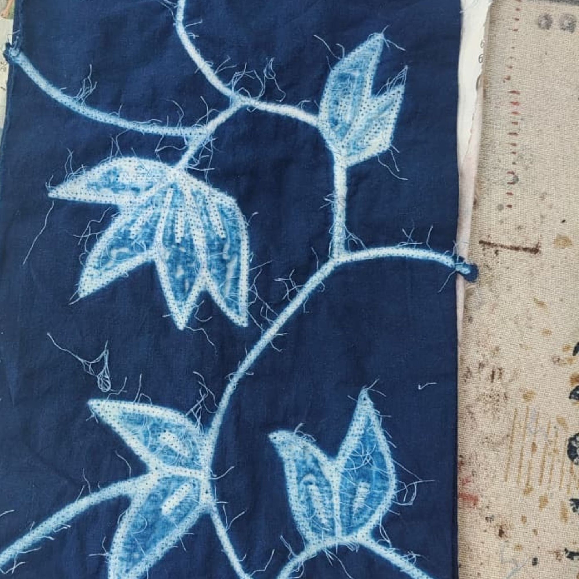 Folio Indigo Handcrafted Shibori Cotton Table Napkins ( set of 4 )