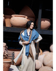Mahogany Sky Brown Blue Ombre Linen Silk Handloom Scarf