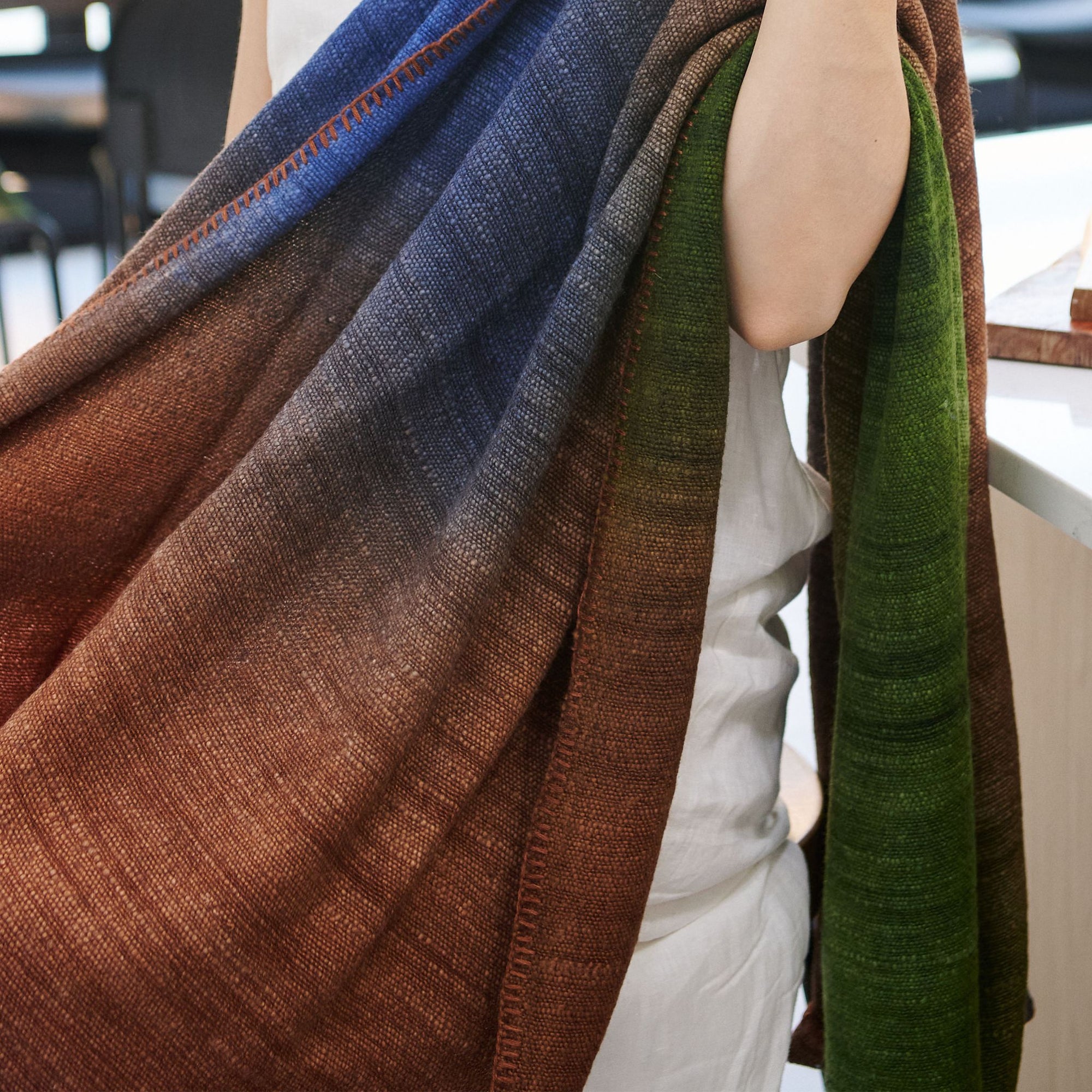 Riverside Multicolor Handwoven Merino Throw Blanket
