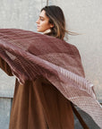 Auro Cinnabar Handwoven Earthy Rust Maroon Linen Scarf