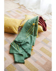 Avocado Multi Color Warm Hues Hand Woven Hand Knotted Textured Merino Throw