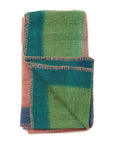 Still Garden  Handwoven Throw in Hand Spun Merino in Dusty Pink Green Hues