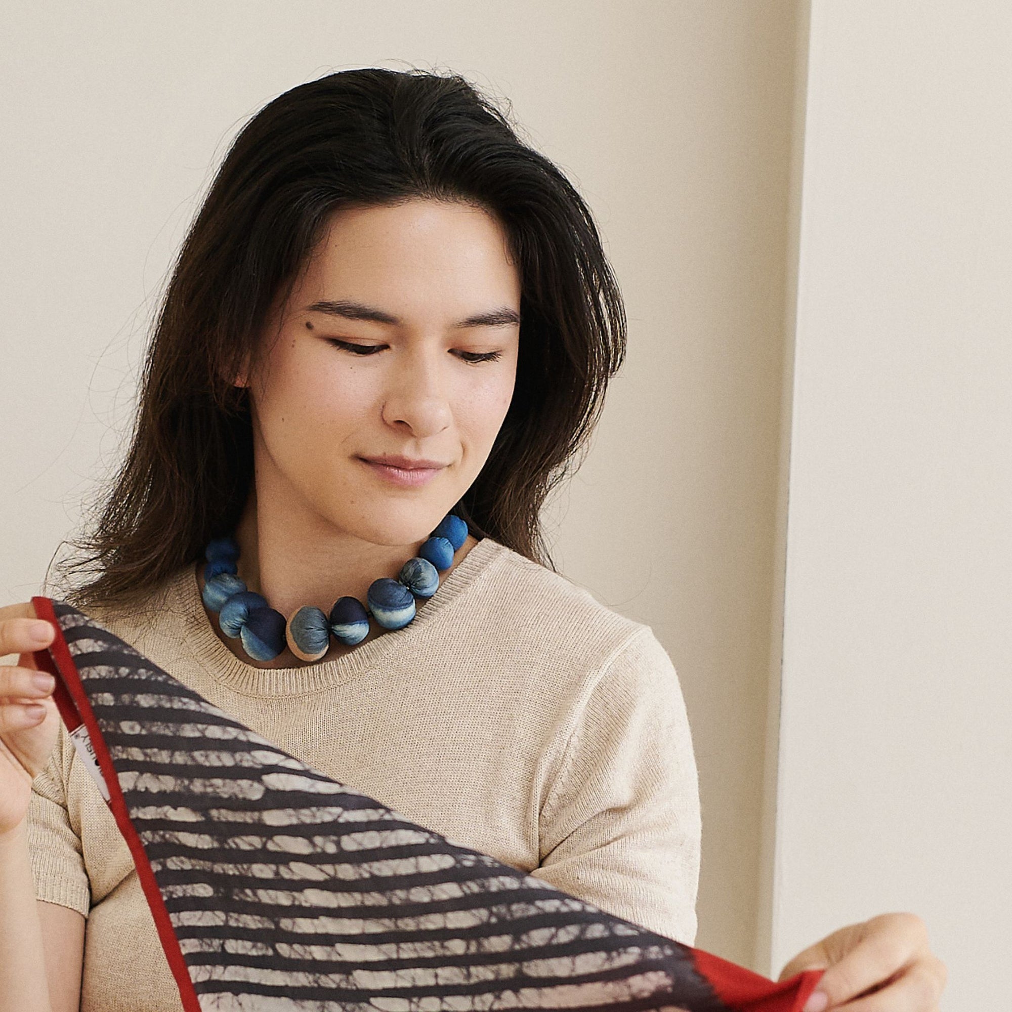 Mihika Silk Beaded Necklace — Indigold