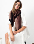 Iris Mink Cashmere Merino Handwoven Scarf