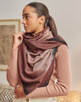 Iris Mink Cashmere Merino Handwoven Scarf