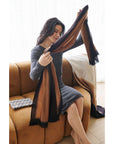 Iris Brown Cashmere Merino Handwoven Scarf