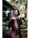 Iris Mink Cashmere Merino Handwoven Scarf