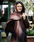 Iris Mink Cashmere Merino Handwoven Scarf