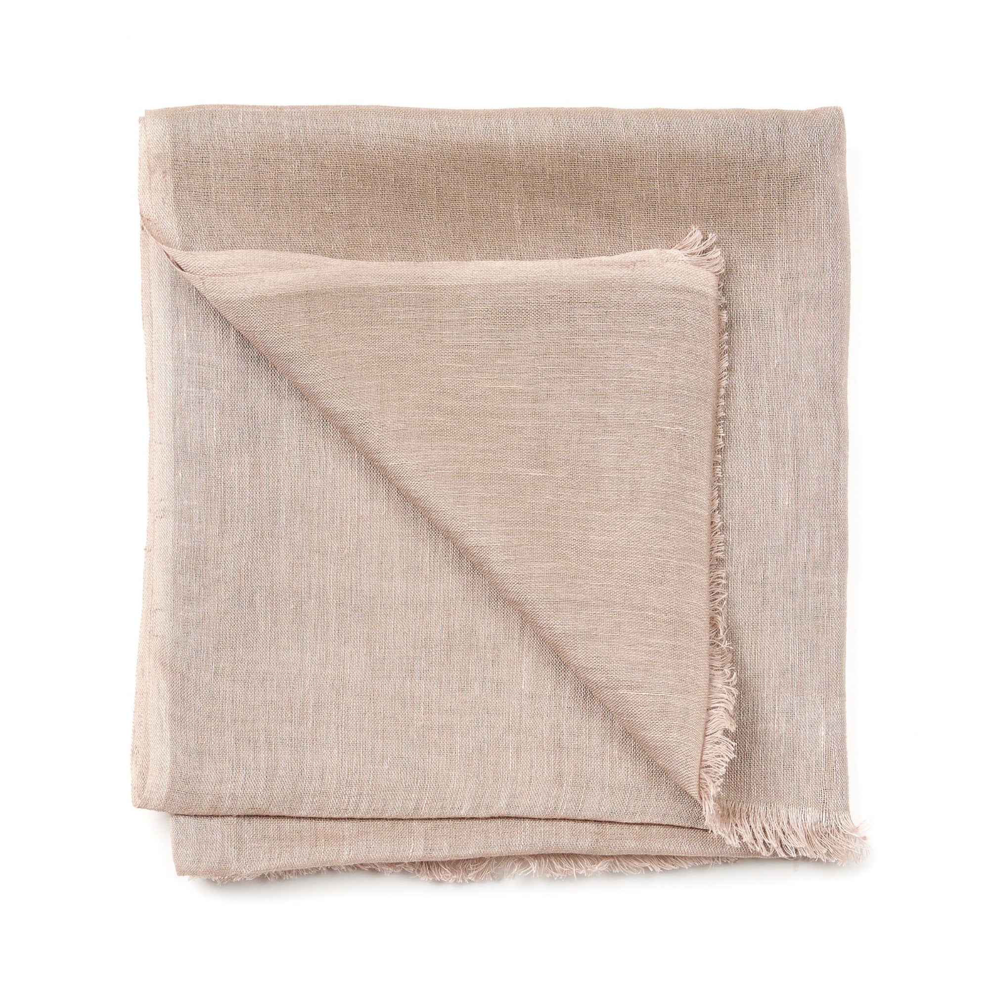 Jute Cream Hand Woven Soft Linen Silk Scarf