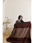 Handwoven Mink Brown Myrtle Drift Merino Throw