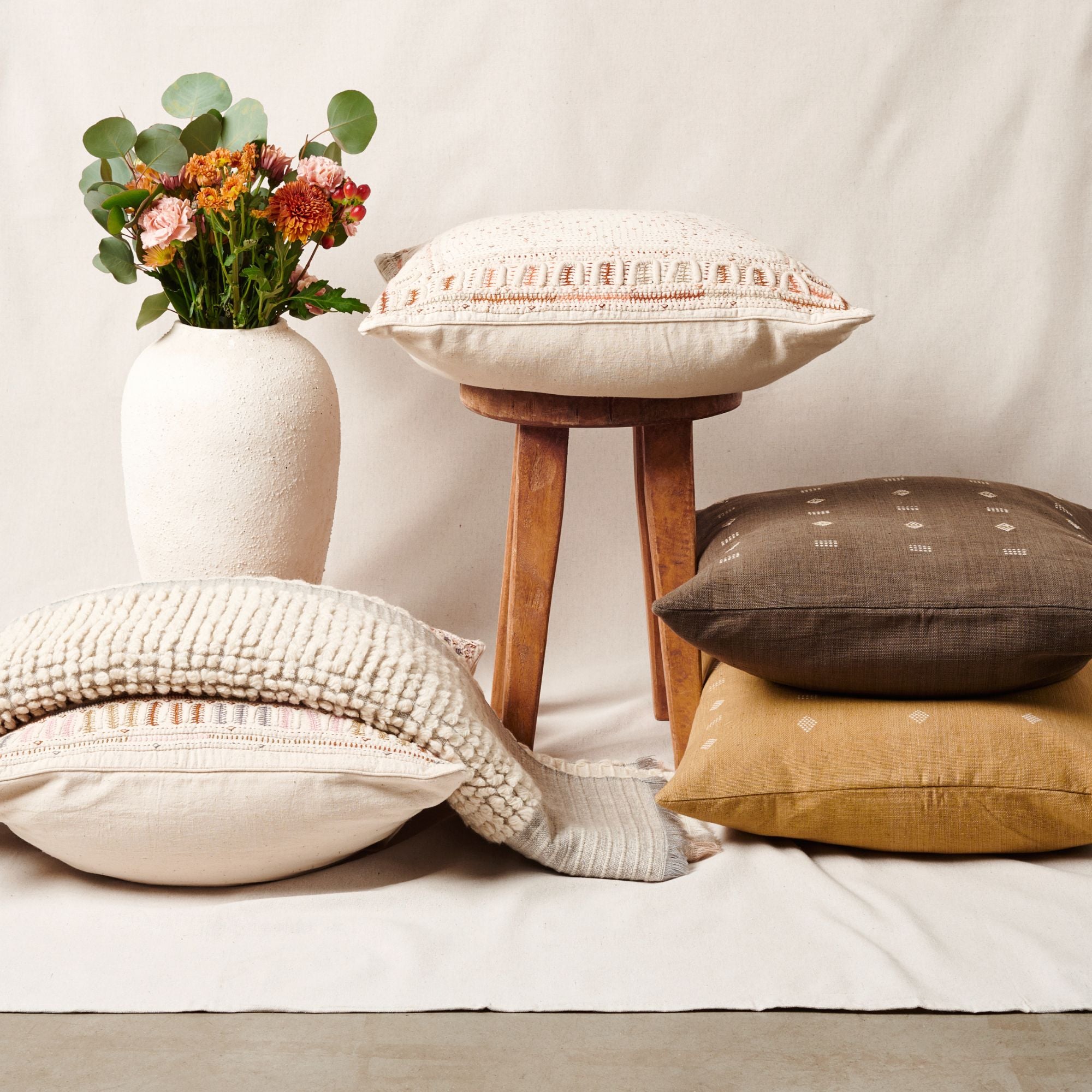 Butterscotch Handloom Hand Knotted Textured Plush Merino Throw