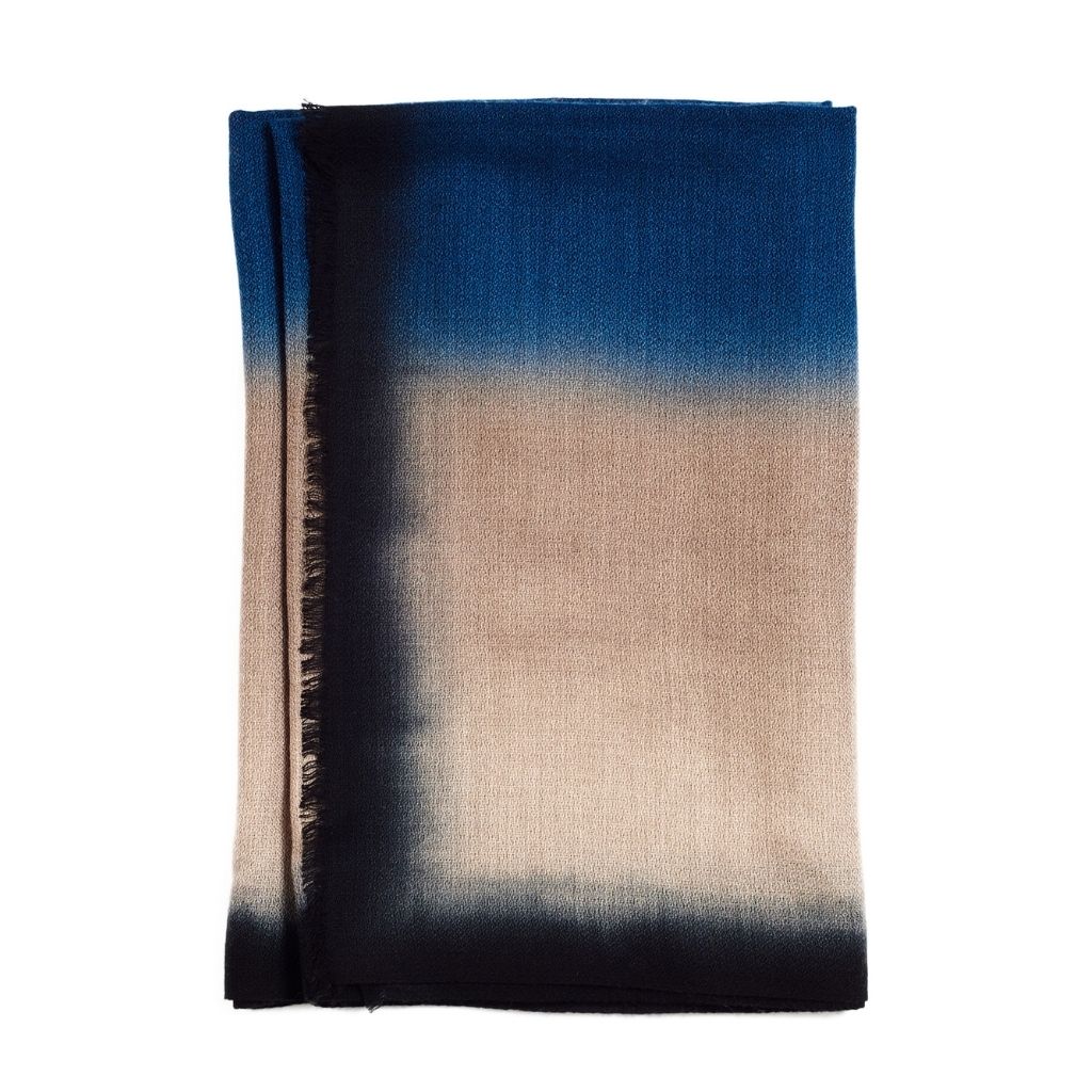 Iris Prussian Blue Cashmere Merino Handwoven Scar