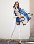 Iris Prussian Blue Cashmere Merino Handwoven Scar