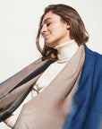 Iris Prussian Blue Cashmere Merino Handwoven Scar