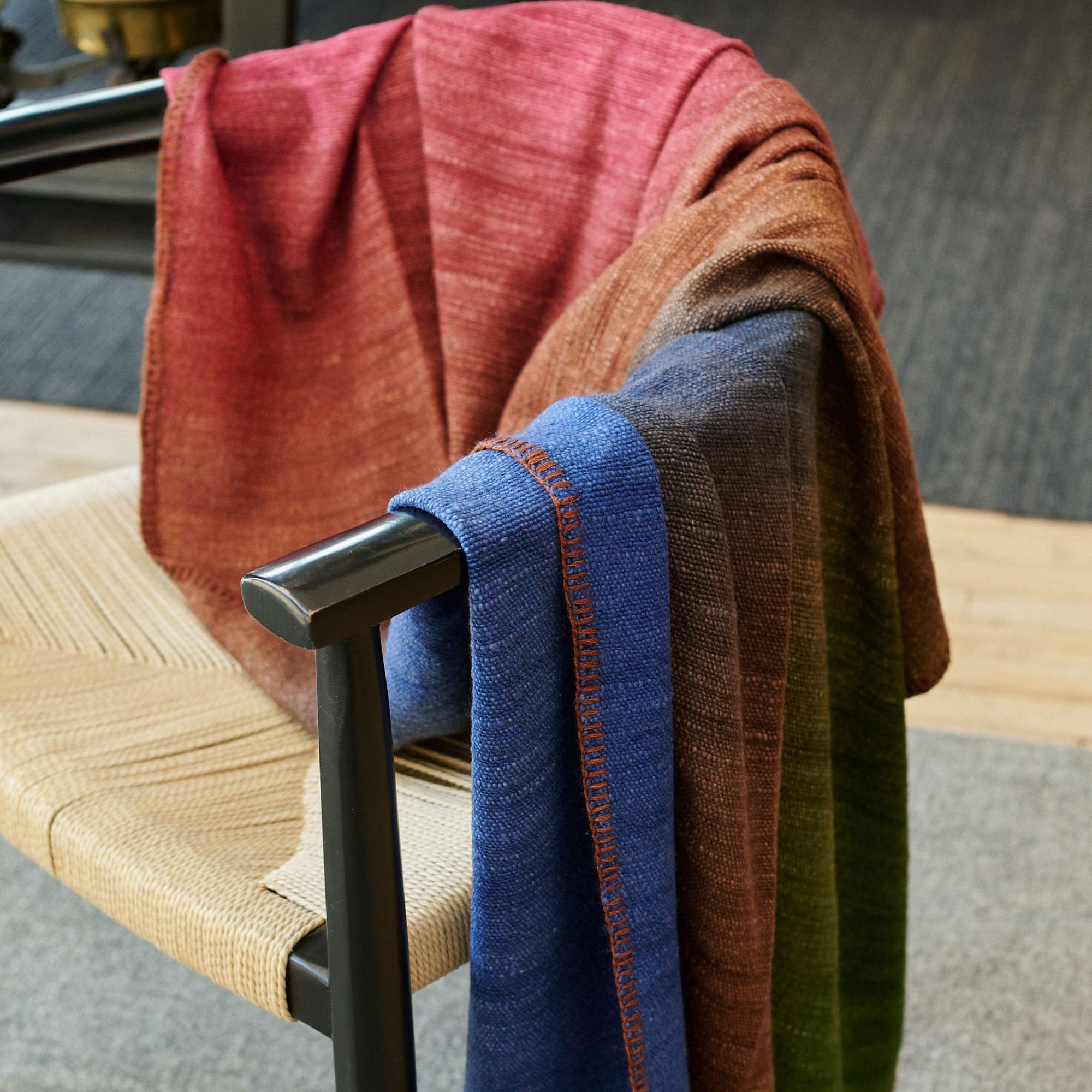 Riverside Multicolor Handwoven Merino Throw Blanket