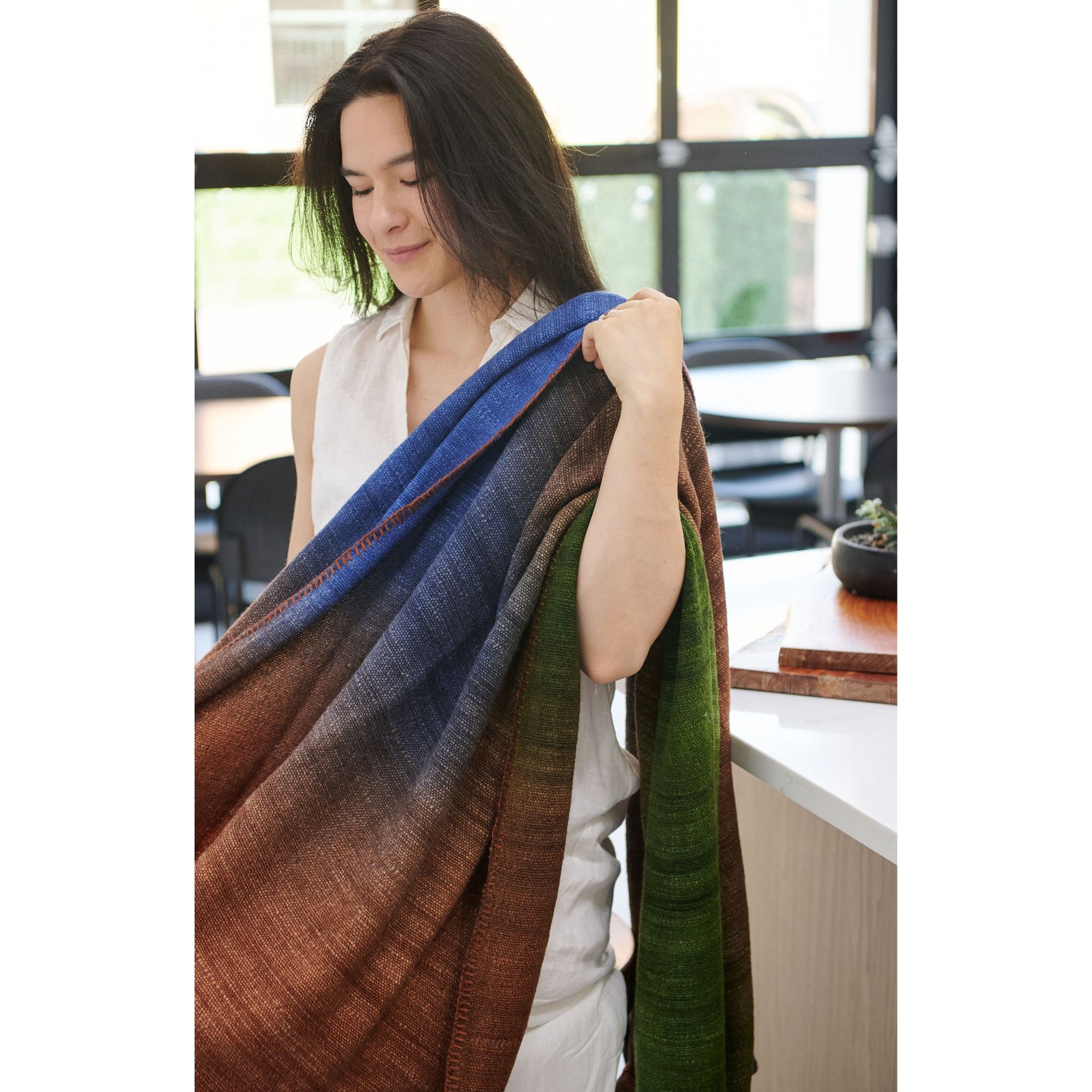 Riverside Multicolor Handwoven Merino Throw Blanket