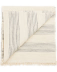 Alloy Dark Blue Stripes Pattern Soft Merino Linen Handloom Throw