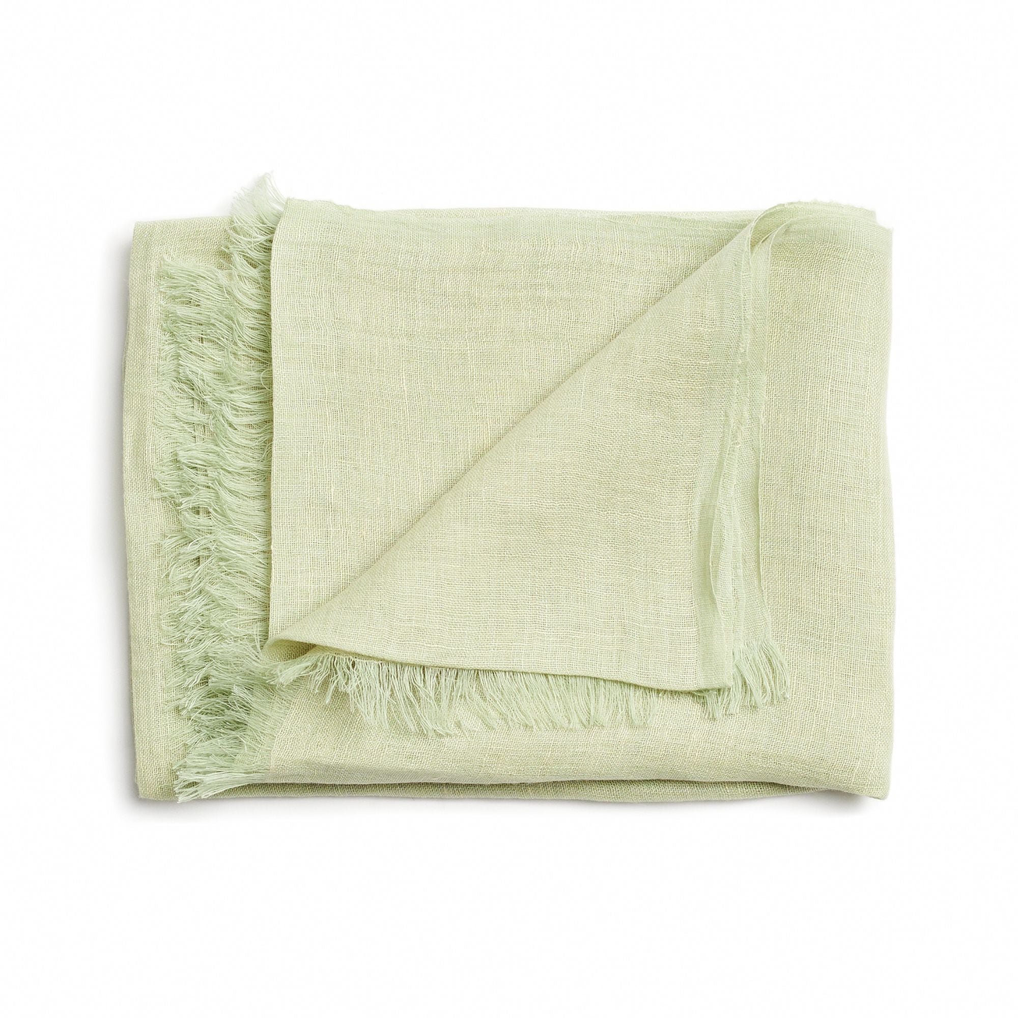 Pebble Gray Hand Woven Linen Scarf