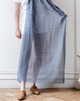 Baltic Mist Handwoven Hand Knotted Soft Cotton Scarf Calming Blues