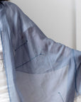 Baltic Mist Handwoven Hand Knotted Soft Cotton Scarf Calming Blues